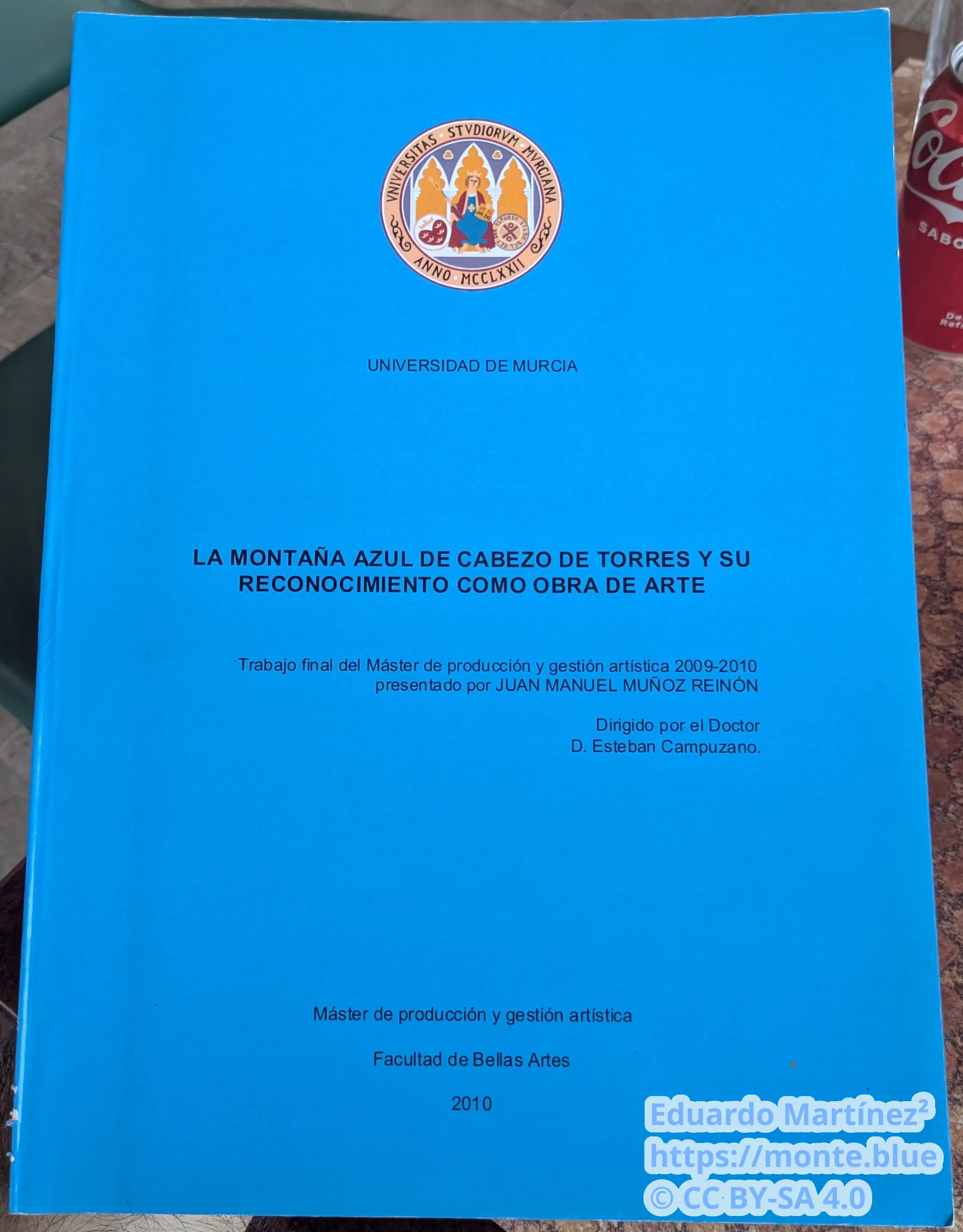 Portada del TFM publicado por Juan Manuel.